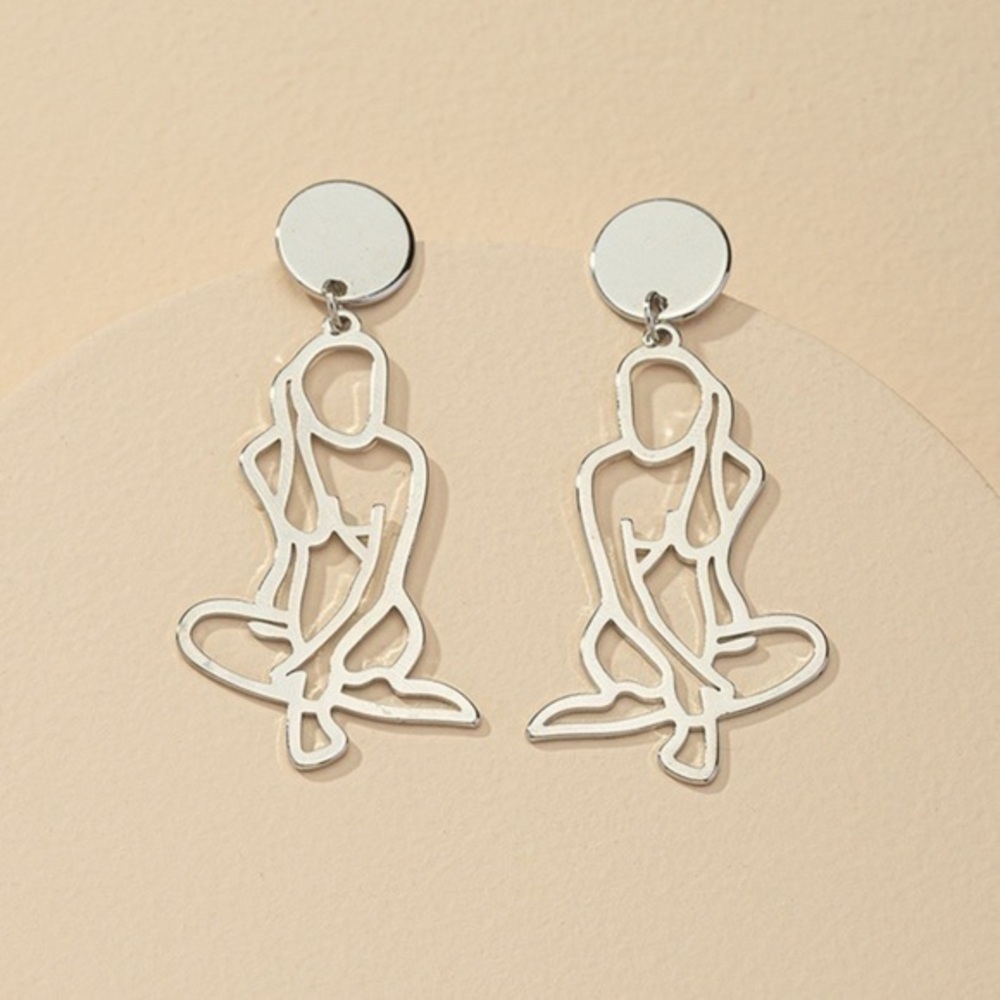 3/$30 🤍 Abstract Human Body Earrings